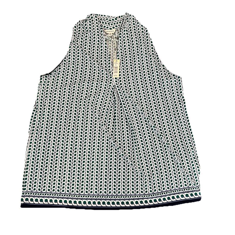 Max Studio Women’s Blouse Large Green